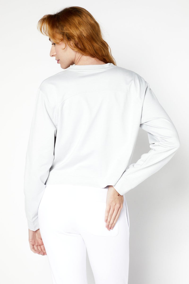 PUMA ملابس رياضية نسائية بأكمام طويلة مناسبة، سويت شيرتات خارجية، سحاب نيمبوس - Image 4